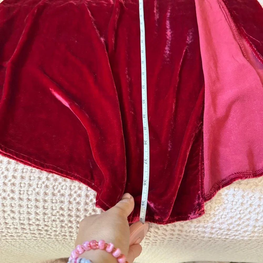 Reformation Crimini Velvet Midi Dress Red Slit Holiday Cocktail Dress S - Picture 10 of 11